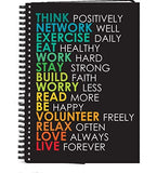 Accuprints Wiro Hard Bound A5 (6 By 9 Inch) Wiro Notebook Diary Ruled 200 Pages-80 Gsm Paper Pattern-Think Network