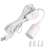 Simple Deluxe 20 Feet Lamp Cord Extension Pendant Light Hanging Lantern E26 Socket (No Bulb Included), White