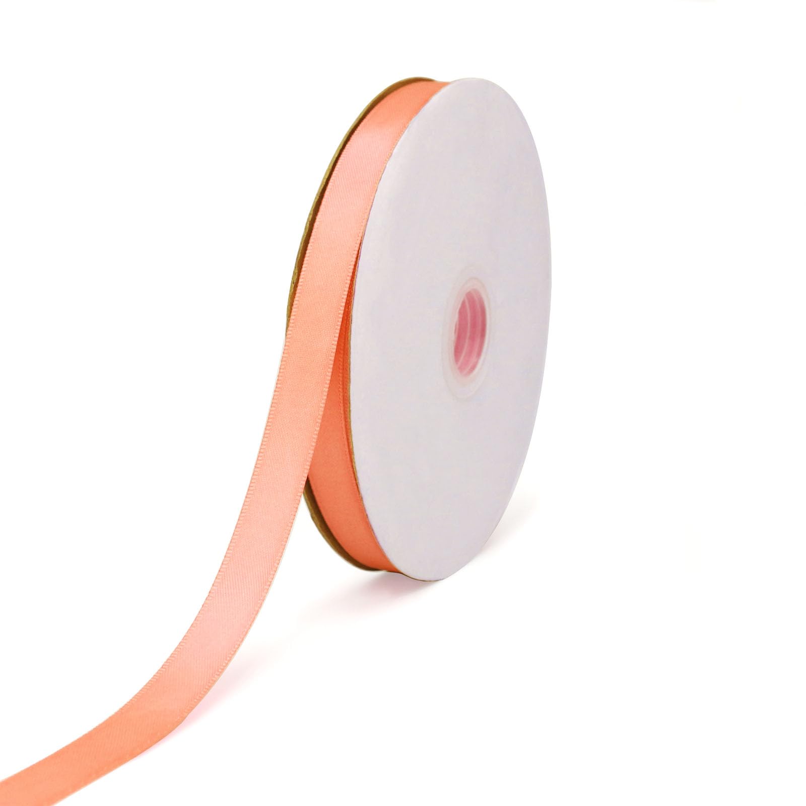 YEQIN Double Face Salmon Satin Ribbon Satin 1/2 inch x Continuous 50 Metres Polyester Ribbon for Gift Wrapping Weddings Party Ha