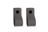 Brute Strength - Leather Drawer Pulls - Gray - 2 Count - 4-15/16 x 1 Inch - Modern Style - Ambidextrous - Easy to Install