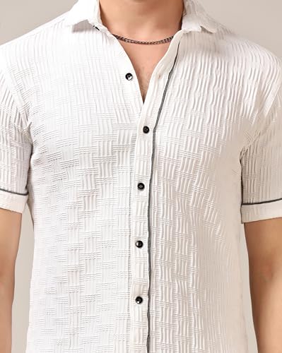 Toplot Men'S Regular Fit Casual Shirt (Chatai-Shirt-5174-White-M),White,,B0CYH22LJC