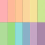 Whaline 12Pcs Spring Pastel Cotton Fabric Bundles Rainbow Color Fat Quarters Quilting Patchwork Squares Sewing Fabrics for Silly