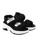 Shoetopia Lightweight Comfortable & Trendy Flatforms Black Sandals For Women & Girls-Eu38,Black,5,B0BVMM8K6C