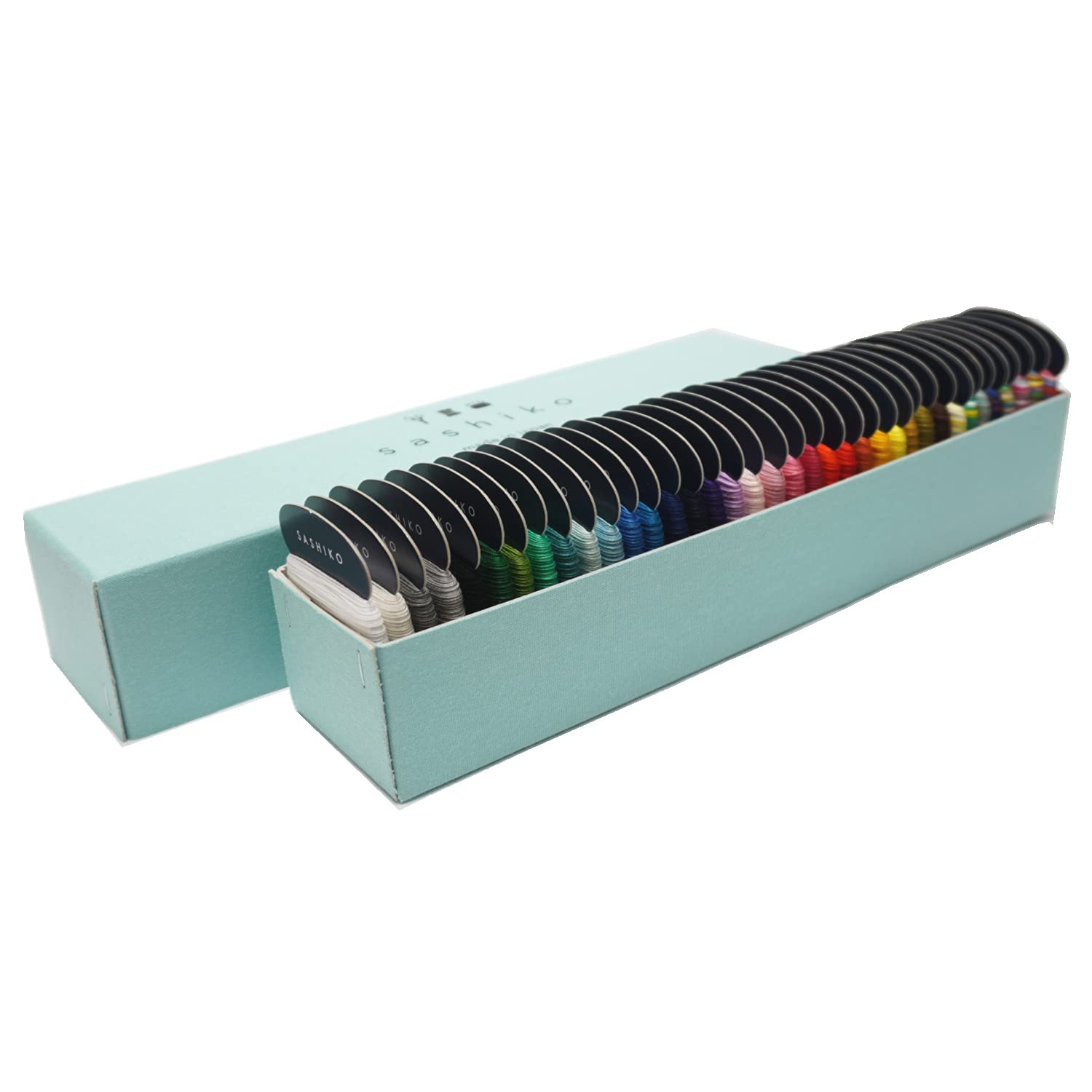 DARUMA Sashiko Thread 100% Cotton Card Type (43.7 yd) x 37 Colors with English Manual and Gift Box, Sewing & Embroidery Value Se