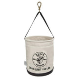 Klein Tools 5109SLR Canvas Bucket, AllPurpose Tool Bucket with Plastic Bottom with Drain Holes, Work Bucket is Load Rated Up to