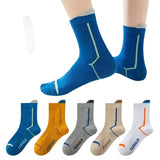Divemaze Premium Crew Length Cotton Socks, Cushioned Heel & Toe, Breathable, AntiSlip Fit Sports,Pack Of 5.