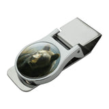 Black Bear Big Game Hunting Satin Chrome Plated Metal Money Clip