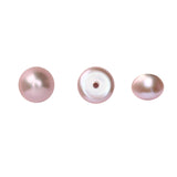 BEADIA Natural Half Drilled Pearl Beads Purple 8-8.5mm 6pcs AAA Freshwater Cultured Loose Gemstone Beads for DIY Stud Earring Je