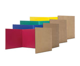 Flipside Products Assorted Corrugated Trifold Study Carrel, 12 x 48 Pack of 24