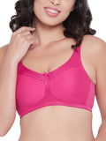 Clovia Womens Powernet Strong Lightly Padded Non-Wired Bra, pink, 38B