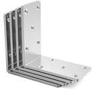 5 X 5 X 2.5 Heavy Duty L Brackets for Wood (4 PCS), L-Shaped Corner Brackets for Shelving and Furniture , Silver