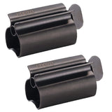 Toothpaste Squeezer - Metal Tube Squeezer Stainless Steel Tube Wringer UDQYQ Toothpaste seat Holder Stand (Matte Black)