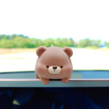 Cute Furry Animal Rear View Mirror Accessories, Car Dashboard Ornament Center Screen Decoration Rearview Mirror Charm, Car Acces