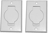 (2 Pack) Replacement Designed To Fit Standard White Central Vacuum Inlet Valve Plate for Beam Central Vac -White Round Door