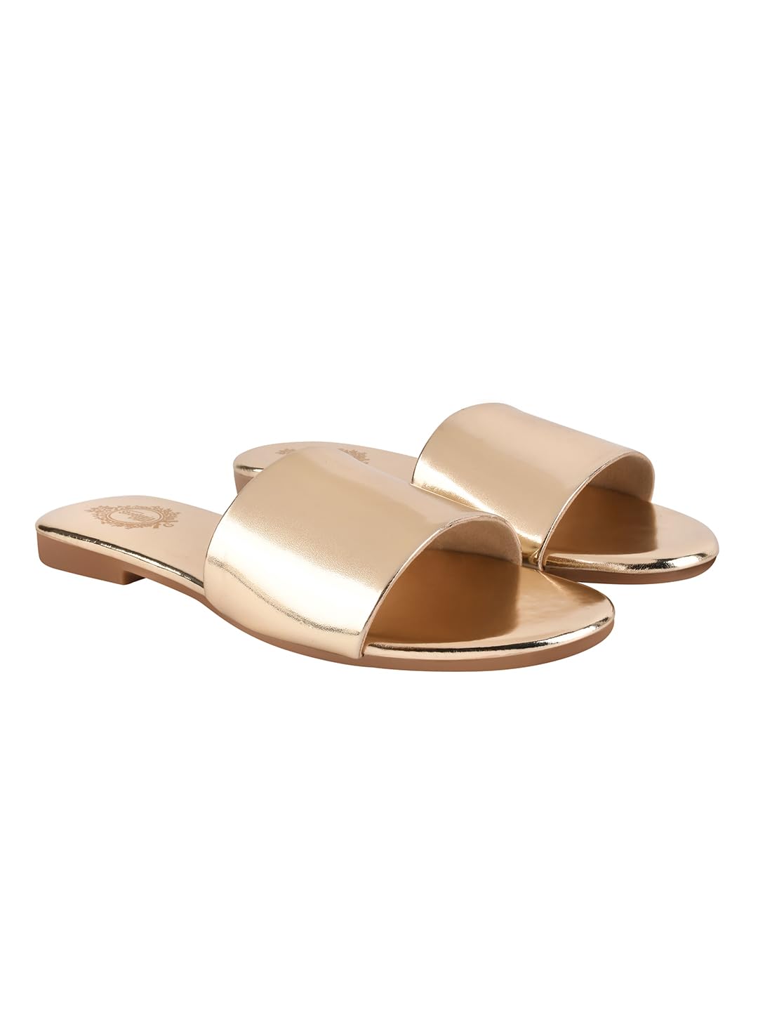 Shoetopia Girls Flat-153 Golden Flat Sandal - 6 Uk (Girls-Flat-153-Golden),Golden,6,B0CQK3GY52
