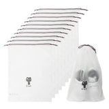 Zibuyu Clear Drawstring Shoe Bags 10Pcs Waterproof Pe 30X35Cm Dustproof Travel Organising Pouches Unisex