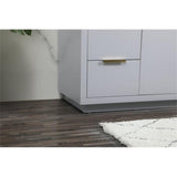 Elegant Decor Blake 60 Aluminum Alloy Mdf Single Bathroom Vanity In Gray