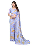 Satrani Womens Pure Chiffon Saree (3211S892N_Light Blue3)