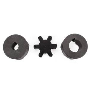 1/2 to 7/8 L075 Flexible 3-Piece L-Jaw Coupling Set & Buna-N NBR Rubber Spider