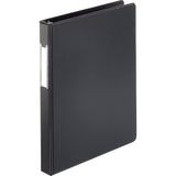 Business Source 28559 Round Ring Binder,w/Label Holder,1Inch Cap.,11Inch x81/2Inch ,BK