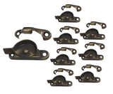 QCAA Zinc Die Cast Window Sash Lock, 2-7/16, Antique Brass, Brushed, 8 Pack, Made in Taiwan