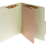 ACCO ACC16044 Pressboard 25Point Classification Folders, Lgl, 4Section, Leaf Green