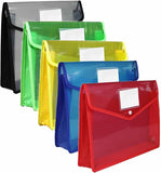 Hathiyani Plastic File Folder Poly Envelope Expanding File Wallet Document Folder With Snap Button Closure, Legal Size, Large Wa