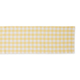 Yellow/White Checkers Table Runner 14X108