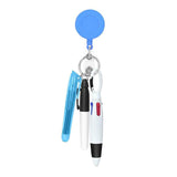ZOOMELLA Shuttle Pen Office Supplies Gift Compact Nurse Retractable Badge Holder BlueCrafts|Art Supplies|Drawing & Lettering Sup