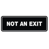 All Quality Standard Not an Exit Wall or Door Sign Durable Material | DoubleSided Foam Tape | Versatile Use | Black Large