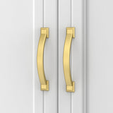 Asidrama 10 Pack 3.75 Inch(96mm) Brushed Gold Kitchen Cabinet Handles, Cabinet Pulls Kitchen Cabinet Hardware for Cupboard Drawe