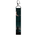 Isee 360 Moon And Girl Lanyard Tag With Swivel Lobster For Gift Luggage Bags Backpack Travelers Students Worker L X H 5 X 0.8 In