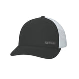 HUK Mens Trucker Hat, Anti-Glare Snapback Fishing Hat for Men, Side Arm - Black, One Size