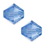 24pcs Adabele Austrian 10mm Faceted Bicone Crystal Beads Light Sapphire Blue Compatible with Swarovski Crystals 5301/5328