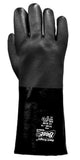 SHOWA 7710 PVC Chemical Resistant Safety Glove with Cotton Jersey Liner and Rough Grip, 10 Length, Large (12 Pair)