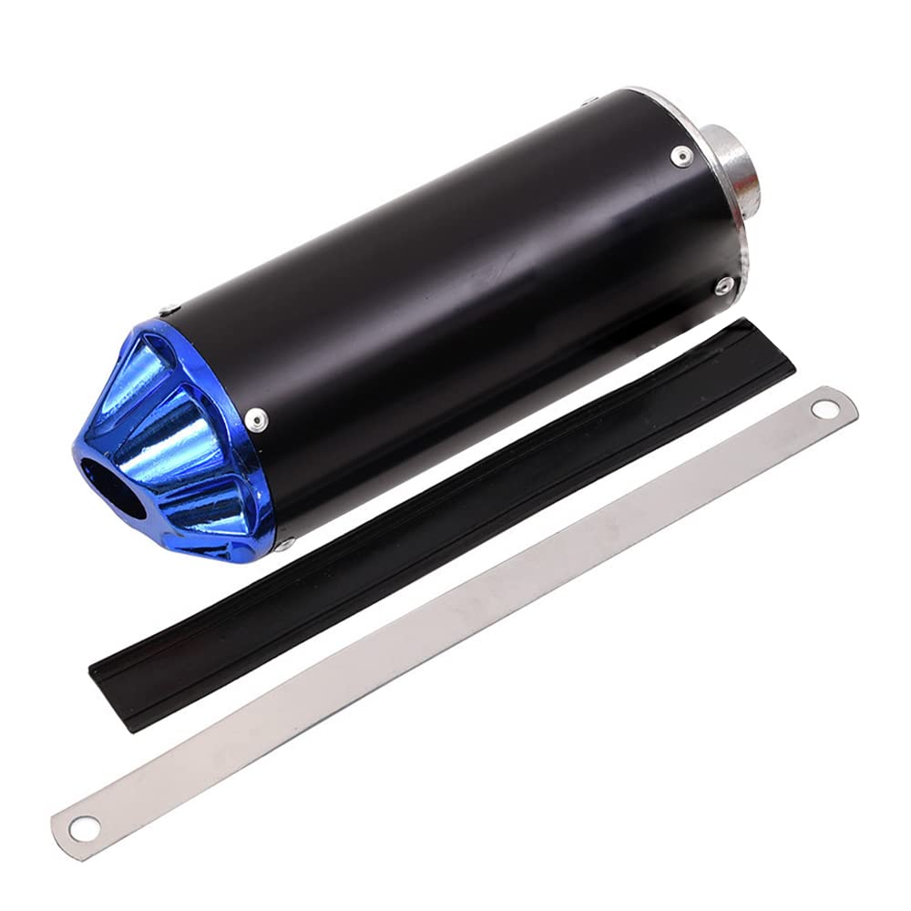 Aluminum Blue 28Mm Motorcycle Exhaust Muffler With Clamp For 50Cc 70Cc 90Cc 110Cc 125Cc Chinese Pit Trail Dirt Bike Mini Motocro