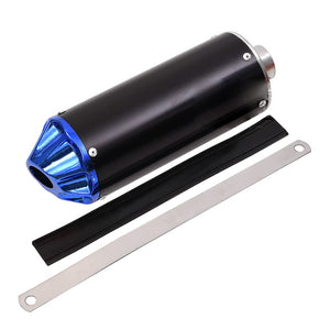 Aluminum Blue 28Mm Motorcycle Exhaust Muffler With Clamp For 50Cc 70Cc 90Cc 110Cc 125Cc Chinese Pit Trail Dirt Bike Mini Motocro