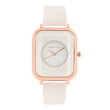 Joker & Witch Utopia 42Mm White Dial 18Mm White Faux Leather Unisex Watch