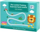 AMENDAS 64 Pages Magical Tracing Workbook Set, Hand Writing Pen Control Training Book for Learning to Write The Alphabets & Numb