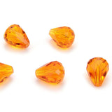 50pcs Adabele Austrian 12mm Faceted Teardrop Crystal Beads Orange Sun Compatible with 5500 Swarovski Crystals Preciosa