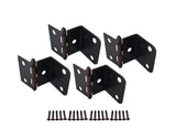 QCAA Durable Steel Semi-Concealed Hinge for Box, Chest & Cabinet, 1-1/2 Width x 1.2 mm Thickness, Antique Copper, 4 Pack, Made i