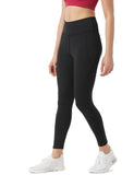 Pumpd Womens Stretchable Leggings -Two Deep Side Pockets Ankle Length Lightweight Anti-Odor Squat Proof Dry Tech Ultra Soft Seams,Black Hole,Black Hole,S