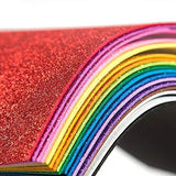 Eclet A4 Glitter Foam Sheet Sparkles (Self Adhesive) 2 Mm Thick 10 Different Color, For Art & Craft