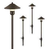 EDISHINE Low Voltage Pathway Lights, 3W 150 LM 3000K 16.5 Tall LED Landscape Lights, 12V AC/DC 50,000Hrs Waterproof Aluminum Hou