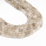 Yochus Irregular White Moonstone Beads for Bracelets 8-10mm, Blue Gemstone Bead for Jewelry Making Strand 15 Inch (45-50pcs)