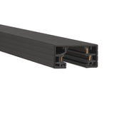 WAC Lighting H Track 2FT Single Circuit Field Cuttable 120V Track for H Style 3-Wire Track Fixtures with 2 Endcaps in Black