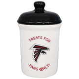 The Memory Company | Licensed NFL Treats for Team Fans Only Ceramic Pet Treat Canister,Atlanta Falcons