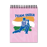 Vprint Team India Cricket Spiral Wiro Unruled Blank Pages Notebook Diary Journal Drawing Book Potrait A4 (Size 8X11)
