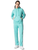 Fyltr Women'S Drop Shoulder Hoodie & Joggers Set With Contrast Branded Tape On Sleeve And Jogger Side Seam - Rib Hem & Cuff | Slit Detail At Hem,Tropical Teal,Tropical Teal,Xl