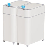 2-Pack - Bathroom Trash Can Automatic Touchless - 2 Gallon Slim Motion Sensor Garbage Can - Waste Basket for Bedroom, Laundry ro